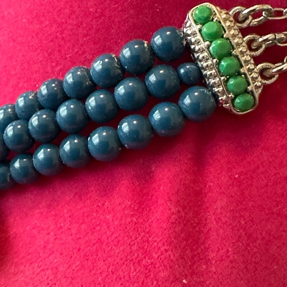 LIA SOPHIA Retired NECKLACE Adjustable CHOKER Faux Colored BEADS Faceted UNIQUE - Picture 10 of 12